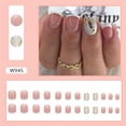 thumbnail image 2 of Fofosbeauty 24pcs Press on False Nails, Square Fake Acrylic Nails, French Glass Smudge, 2 of 8