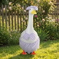 thumbnail image 2 of kkbbma Summer Hawaiian Shirts For Porch Geese, 23 Inch Goose Outfits Costumes, Tropical Floral Printed Goose Clothing For Patio Yard Garden Decor, 2 of 4