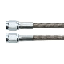 Allstar Performance ALL46300-14 Brake Hose - 14 in Long - 3 AN Hose - 3 AN Straight Female to 3 AN Straight Female - Braided Stainless - PTFE Lined - Each