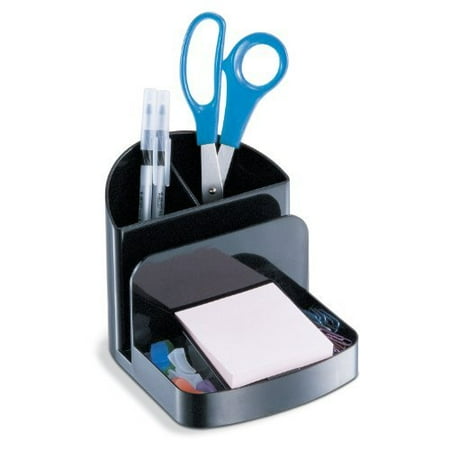 - OIC Recycled Deluxe Desk Organizer, Black - 5 Compartment(s) - 5