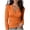 Orange, variant on QINGFSAP Womens Cross Wrap V Neck Ruched Long Sleeve Shirts Stretchy Fitted Basic Casual Daily Solid Layering Tops