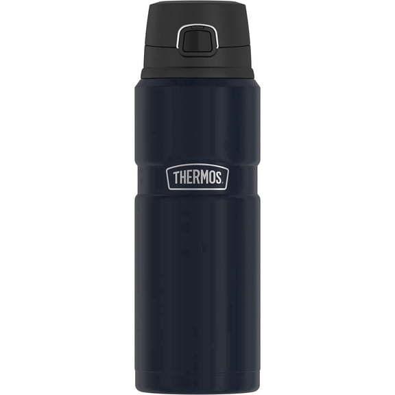 Thermos Stainless King Vacuum Insulated Stainless Steel Drink Bottle, 24oz, Matte Midnight Blue