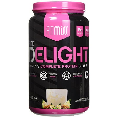 FitMiss Delight Protein Powder, Vanilla Chai, 16g Protein, 2lb,