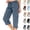 Royal Blue, variant on UDAUDU Capris for Women with pockets Lightweight Outdoor Quick Dry Hiking Cargo Pants with Pockets Baggy Elastic Waist Travel Capri Pants Black M