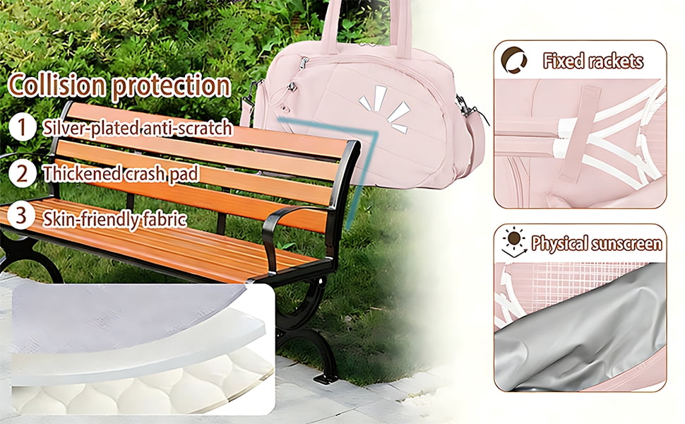 Tennis Bag for Women, Multi-Pocket 35L Tennis Gym Bag, Sport Bag with Shoe Compartment, Wet Pocket for Pickleball Badminton (Khaki)