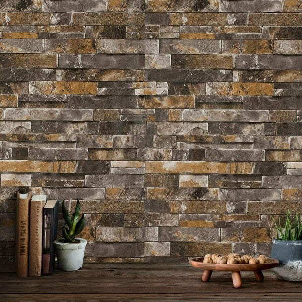 394x21inch 3D Brick  Wallpaper  Brick  Stone Textured Wall 