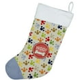 thumbnail image 2 of Carolines Treasures Woof Pawprints Dog Christmas Stocking, 11 x 18", Mulitcolor, 2 of 2