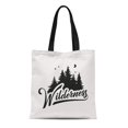 thumbnail image 1 of ASHLEIGH Canvas Bag Resuable Tote Grocery Shopping Bags Adventure Wilderness Badge Calligraphy Discover Draw Emblem Expedition Tote Bag, 1 of 1