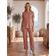 thumbnail image 2 of Conjunto 2 Piezas Casual Chic para Mujer, Blusa de Manga Corta y Pantalón Cómodo, Estilo Elegante y Sofisticado para Mujer, 2 of 5
