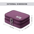 thumbnail image 5 of Travel Cord Cable Organizer Portable Electronics Accessories Carrying Bag Storage Case, Purple, 5 of 5