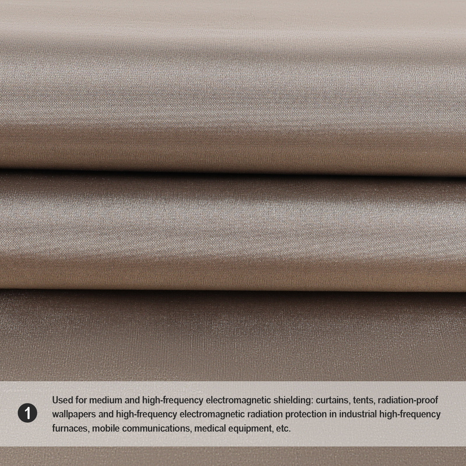  BAIJJ Faraday Fabric 3 Yard Nickel Copper Faraday Cloth 43×108  inch Military Grade Signal Fabric Blocking, Brown