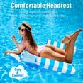 thumbnail image 2 of Pool Floats for Adults, KIMHY Pool Floats Rafts with Headrest, Inflatable Pool Lounge Chairs, Floating Water Hammock for Pool Party Summer Water Fun, 2 of 8