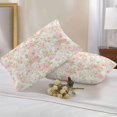 thumbnail image 2 of Lumbar Pillow Covers 20x12 Inch Set of 2, Pink Flowers Waterproof Outdoor Pillow Covers, Country Botanical Floral Leaves Romantic Decorative Cushion Pillowcases for Couch, Sofa, Bed, Garden, Patio, 2 of 9