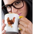 thumbnail image 2 of 3drose, Chicken Mom, 11oz Two-tone Yellow Mug, 2 of 6