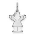 thumbnail image 1 of 14K White Gold Mini Girl Charm, 1 of 2