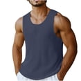 thumbnail image 2 of pstuiky Camiseta sin mangas para hombre, Camiseta de tirantes vintage de color liso para hombre, estilo casual, deportiva, transpirable, con cuello redondo Camisas de hombre s, 2 of 8