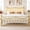 Gold, variant on melmine 54" King Metal Bed Frame with Tall Headboard & Footboard,LED Lighting,Noise-Free Design & Under-Bed Storage,No Box Spring Required,Gold