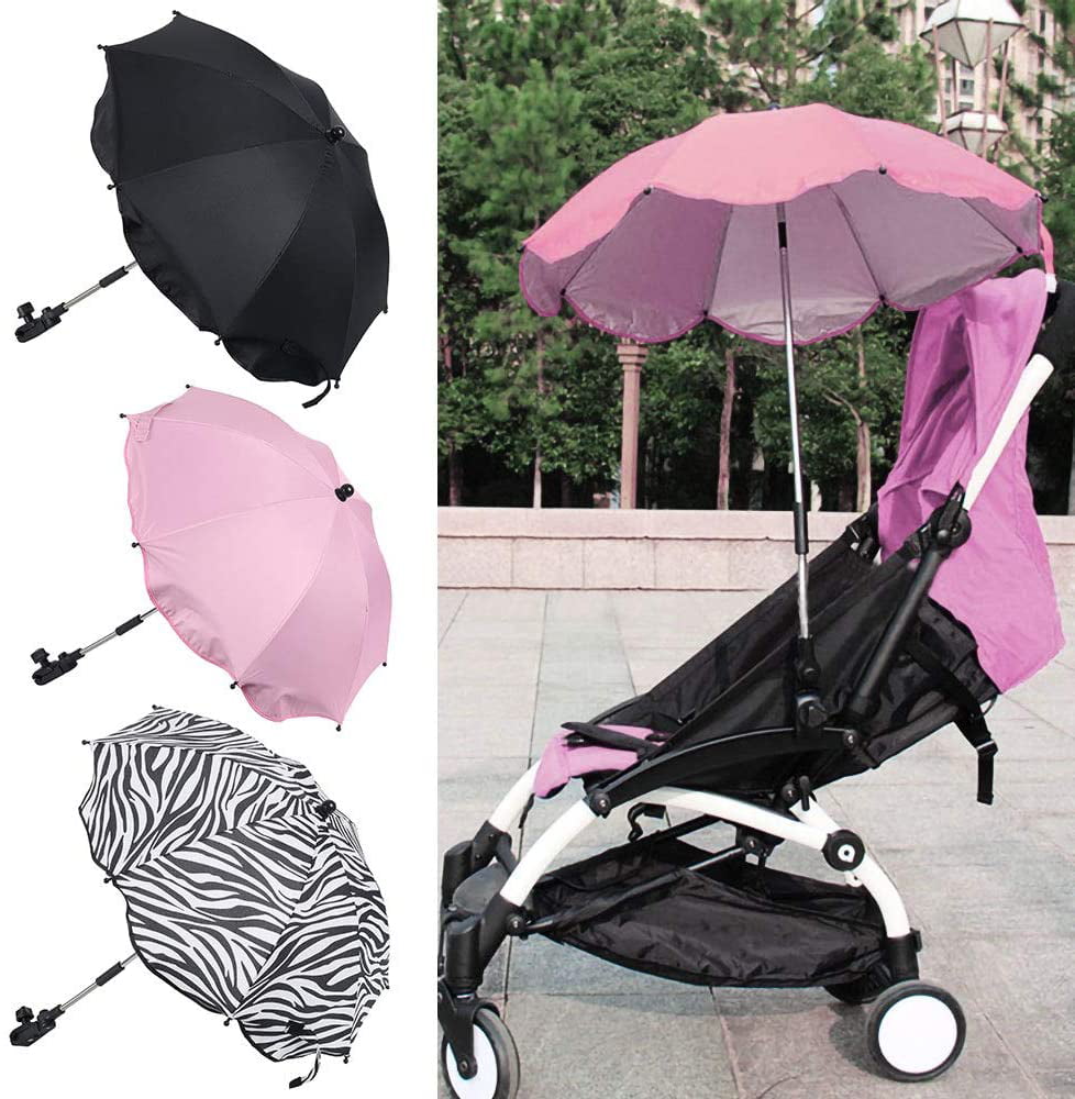 Adjustable Kids Baby Stroller Sun Rain Umbrella Universal Pushchair UV Protect 