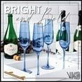 thumbnail image 2 of Vikko Champagne Flutes, 8.5 Ounce Toasting Champagne Flute, Blue with Gold Crystal Clear Champagne Glasses, 4 Elegant Sparkling Wine Glasses, 2 of 7
