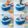 thumbnail image 3 of Kearding Cocina multifuncional patata zanahoria pepino mandolina cortador rallador trituradoras con colador cocina frutas y verduras herramientas Cocina y Comedor azul Kearding HA043664-01, 3 of 6