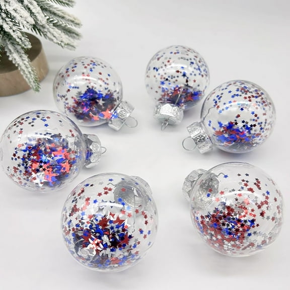 Fwttom 4Th of July Decorations, 6Pcs Independence Day Decoration Ball Party Home Decoration Ball Pendant