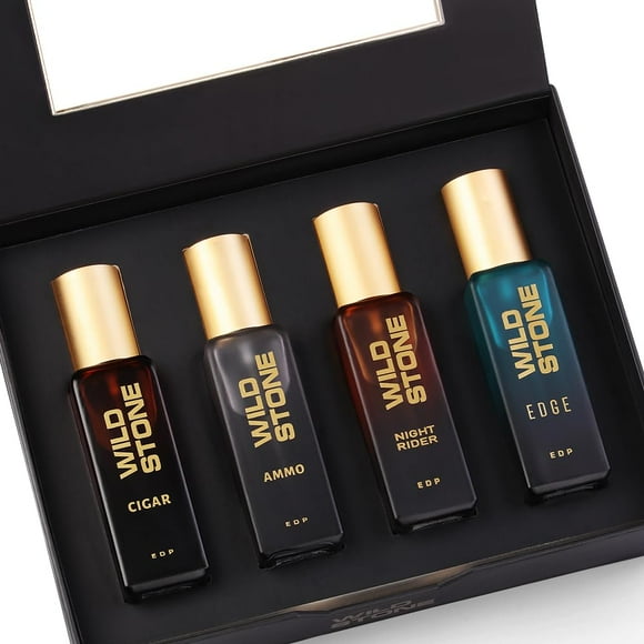 Wild Stone Perfume Gift Set for Men, Pack of 4 (4x20ml) | Luxury Perfume for Men | Long-Lasting Fragrances Gift Set | EAU DE Parfum Gift for Men with Ammo,...