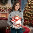 thumbnail image 2 of Huowey Children's Autumn Winter Christmas Theme Snowman Long Sleeve Hooded Hoodie Warm and Comfortable Children's Coat for Boys and Girls, 2 of 4