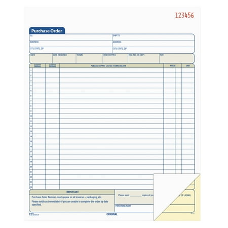 TOPS, TOP46146, Carbonless 2-Part Purchase Order Books