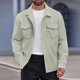 thumbnail image 1 of pstuiky Camisas de manga larga abrigadas para hombre, Camiseta de manga larga con botones y cuello vuelto de color liso para hombre camisetas de hombre s, 1 of 8