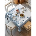 thumbnail image 6 of Blue Spring Floral Table Cloth, Waterproof Tablecloth for Square Tables, Watercolor Elegant Pastoral Flowers Reusable Washable Fabric Table Cover for Restaurant Kitchen Dining Tables 60"x60", 6 of 9
