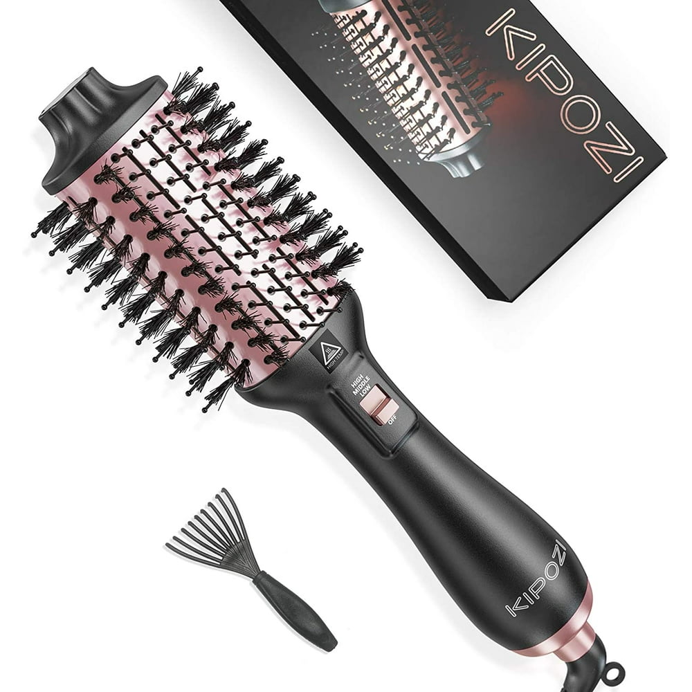KIPOZI Hair Dryer Brush, Hot Air Brush for Styling with Negative Ion