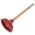 thumbnail image 2 of Heavy Duty Toilet Plunger Wooden Handle Plunger Portable Plunger Bathroom Plunger for Home, 2 of 2