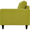 thumbnail image 2 of Loveseat Sofa Couch, Green, Fabric, Living Kitchen Cafe Bistro Hospitality Restaurant, Modern Contemporary HB33075, 2 of 3
