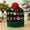 E, variant on Yoyauz Winter Knitted Christmas Hat LED Hat Deer Santa Claus Print for Adult Holiday Cartoon Cap Christmas Hat