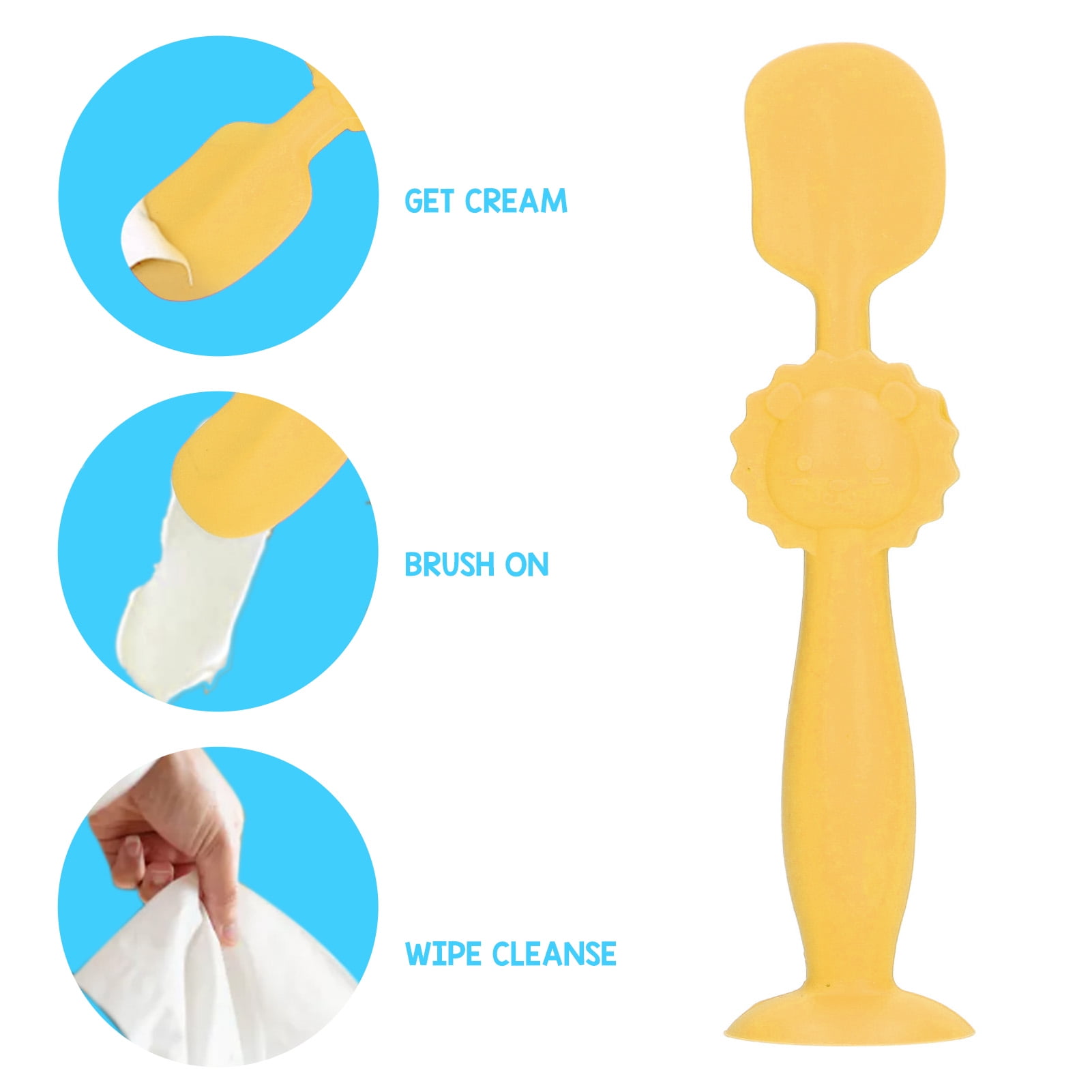 4-Pack Silicone Diaper Cream Applicator - Baby Butt Paste Brush, Soft Spatula For Newborns, Easy To Clean