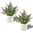 thumbnail image 1 of [ Paquete de 2 Plantas Artificiales de Eucalipto 24 cm Moradas ], 1 of 9
