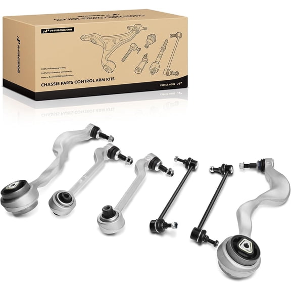 A-Premium 6Pcs Front Suspension Kit, Lower Forward & Rearward Control Arm Sway Bar Links, Compatible with 323i 06-10, 325i 2006, 328i 07-13, 330i 2006, 335d 09-11, 335i 07-13, 335is, X1, 128i, 135i