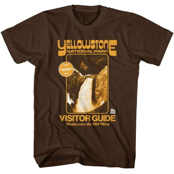 Yellowstone Rediscover the Old West Men's T Shirt (DarkBrown, AdultS)