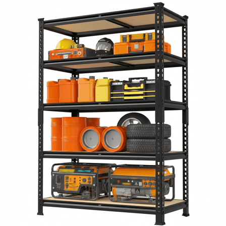 Prilinex 72" H Garage Shelving Heavy Duty 1500 LBS 5 Tier Storage Shelves Adjustable Shelf Rack for Garage Pantry Closet 36" W x 16" D x 72" H
