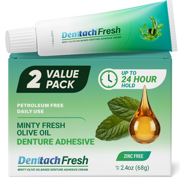 Adhesivo para dentaduras Denttach Fresh sabor menta 70 ml