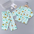thumbnail image 2 of Fesfesfes Summer Long Sleeve Pajamas Set Cool Homewear PJS Big Boys Outfit Home Clothes, 2 of 6