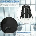 thumbnail image 5 of Under-Seat Backpack for Spirit, Frontier, American - Fits 18 x 13 x 8 Inches - Perfect Personal Item for Easy Air Travel - TSA Approved (Black), 5 of 6