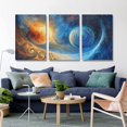 thumbnail image 3 of Hieng Wall Art Planetary Galaxy Science Fiction Wall Decor Painting Visual Impact Beautiful Space Planet Canvas Print Poster Men Bedroom Decor Wrapped Canvas （Only canvas）, 3 of 5