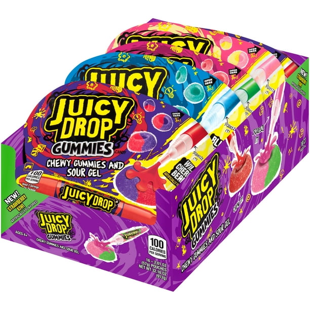 Juicy Drop Gummy Candy, Sweet Gummies & Sour Gel Pen, Assorted Flavors
