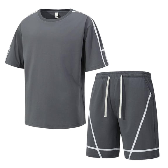 ZUKMRJPC Mens Summer Track Suits 2 Piece Short Sleeve Crewneck T Shirts and Shorts Sets Casual Athletic Jogging Tracksuit with Pocket