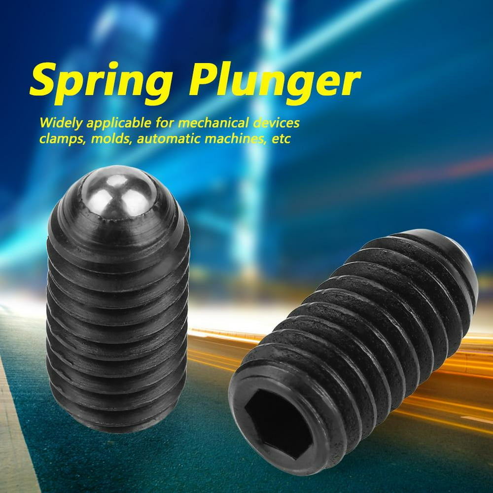 Mgaxyff Spring Plunger,10pcs M6 Screw Thread Hex Socket Carbon Steel