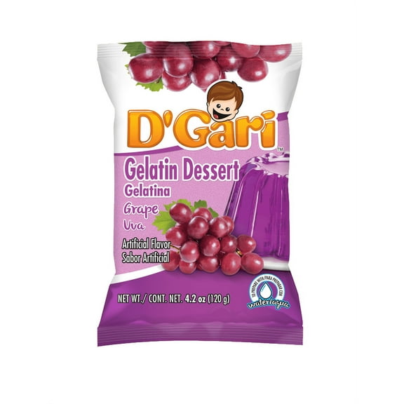 D'Gari Grape Gelatin Dessert, 4.2 oz