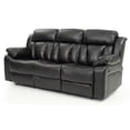thumbnail image 4 of Glory Furniture Daria Faux Leather Reclining Sofa in Black, 4 of 6