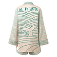 thumbnail image 6 of Women Shorts Sets Outfits Casual Beach Stylish Printed Long Sleeve V Neck Loose Shirt Shorts Suit Summer Outfits For Women Green XXXL, 6 of 7