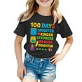 thumbnail image 2 of Letdown 100 Days of School Preppy 100th Day of School Kids T-Shirt For Toddler And Teens Cute Cartoon Print Crew Neck Comfy Summer Top (Black,3-4 Years), 2 of 4